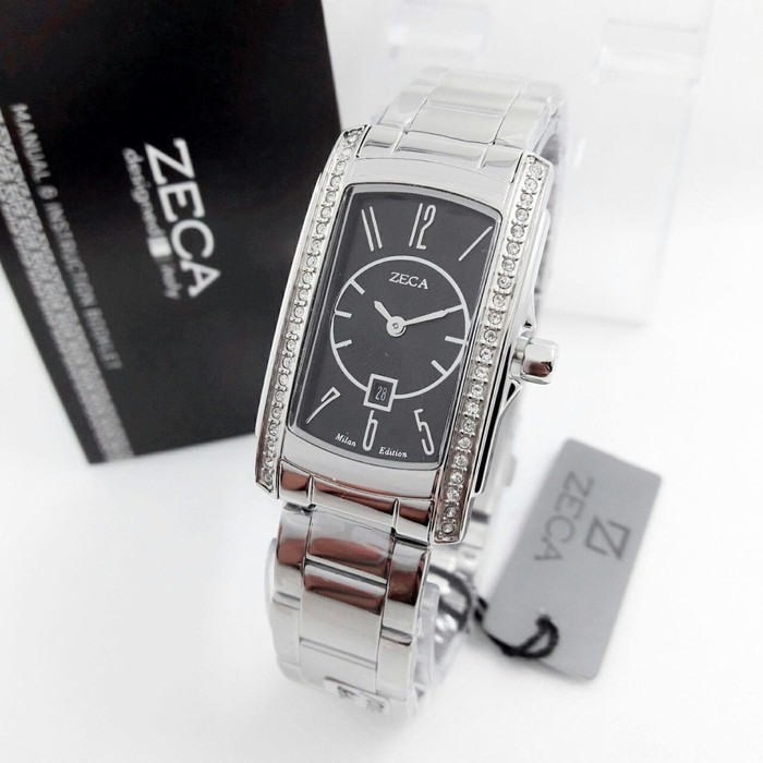 jam Tangan Zeca 4131 Bj Silver Black original