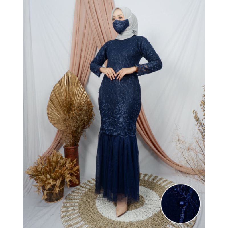 Gamis Brukat /Gamis Tutu Tille /Gamis Duyung LD 110