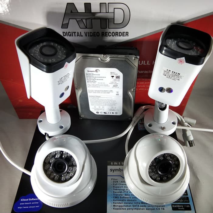 paket cctv murah siap pasang full hd 3mp out 3mp indoor 4 4ch plus hdd 320GB