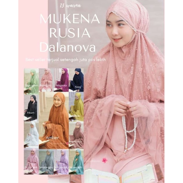 Mukena Rusia Best Seller/Dalanova Mukena Dewasa