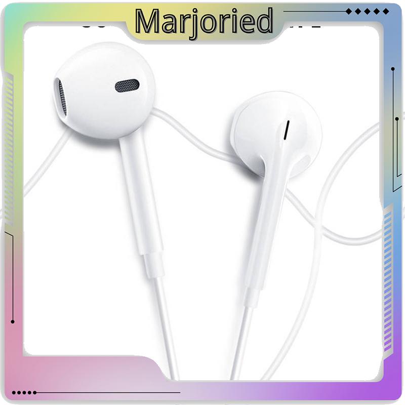 Headset berkabel Kabel Asli Macaron Warna Headphone Berkualitas Baik 3.5mm HIFI Headset Over Ear 1.2mm Earphone-MJD