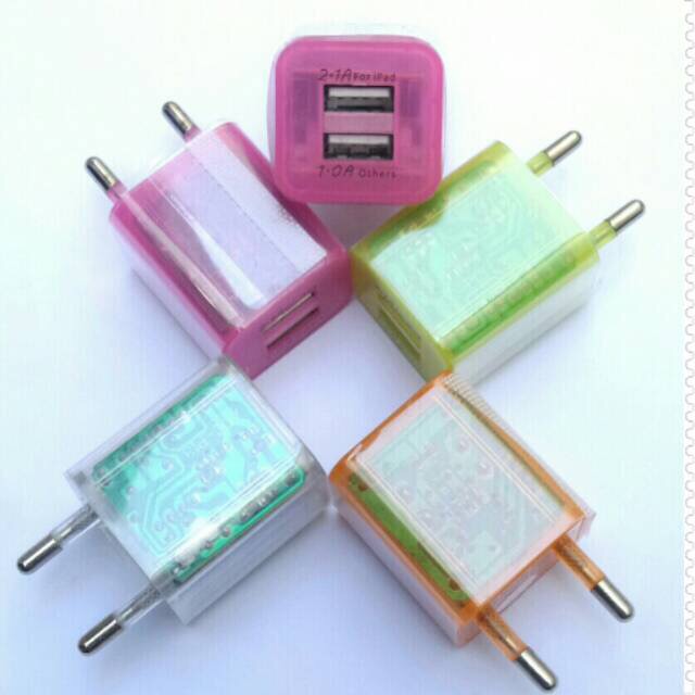 Batok Charger 2USB / Batok Charger 2 Lubang / Batok charger 2 output