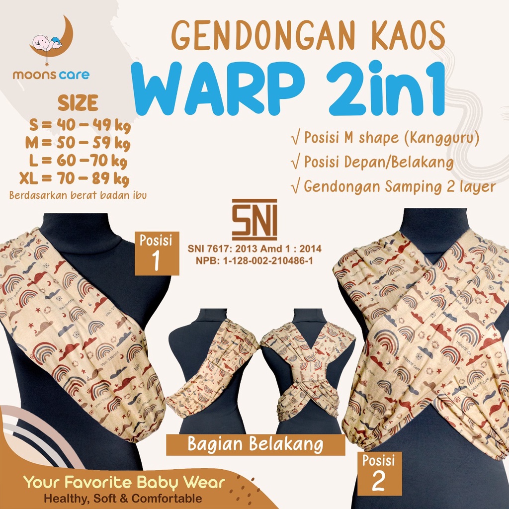 BISA TUKAR SIZE GEOS WRAP 2 in 1 MOTIF DITA/ Gendongan bayi Gendongan Kaos  Bahan Geos Premiu Kuat