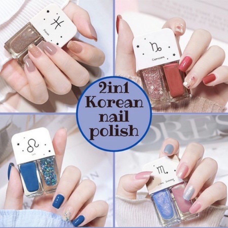 2IN1 Kutek Kuteks Cutex Kuku 2in1 Type B Halal Gel Korean nail polish Cat Kuku Original Product RANDOM