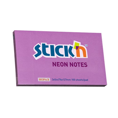 

Stick'n Regular Notes 21214 (3x5) Neon Purple / memo pad / sticky note