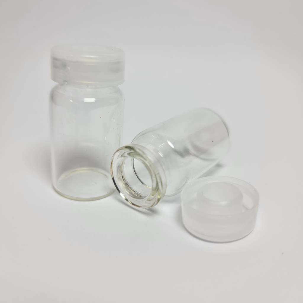 Vial 8ml botol kaca tester tutup sumbat Plastik