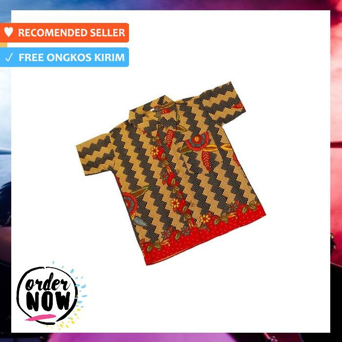 Kemeja batik anak size m/hem batik anak/atasan anak/baju anak laki2