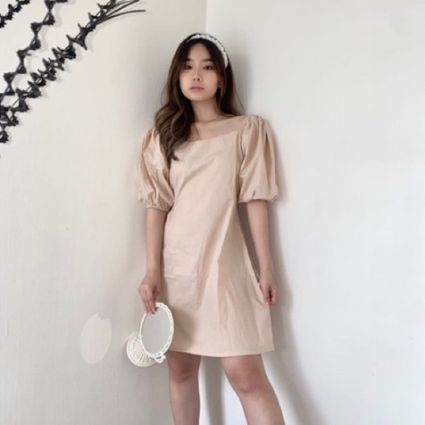 BRIE - DRESS SABRINA OFF SHOULDER POLOS BAHAN KATUN