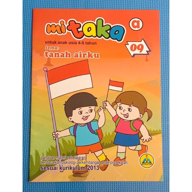 MAJALAH TK PAUD  MITAKA TK A TEMA TANAH AIRKU, MAJALAH PELAJARAN ANAK TK  COVER SAMPUL TERBARU 2021.