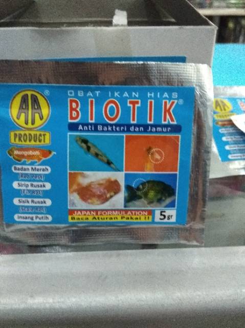 Obat ikan luka bakteri karantina AKARI AA BIOTIK 5GR