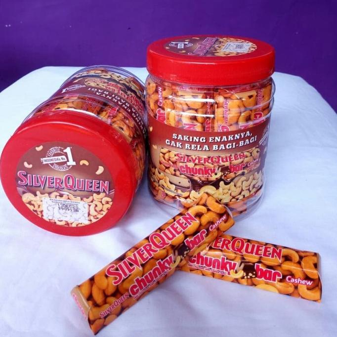 

PROMO silver queen chunky bar jar/ toples isi 12pcs @ 33gr MURAH