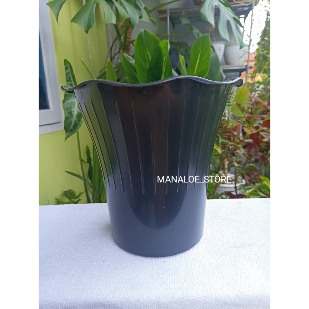 POT BUNGA PLASTIK, POT BUNGA HITAM, POT BUNGA TINGGI, POT BUNGA MURAH