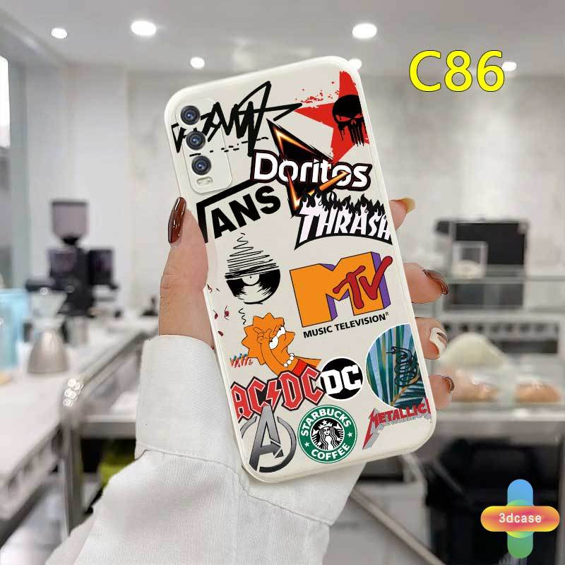 Case VIVO Y20 Y12S Y12 Y91C Y21 2021 Y30 Y16 Y21S Y20S Y12i Y91 Y30i Y93 Y95 Y15S Y15A Y10 Y21T Y15 Y17 Y53 Y50 Y53S Y51 2020 Y51A Y33S Y1S Y11 Y31 Y20i Y91i Y90 Anime Super cute Graffiti Soft Case