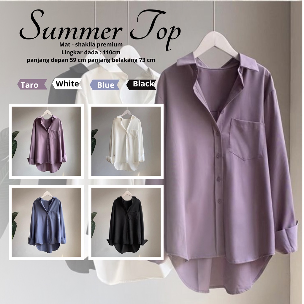 BLOUSE WANITA  / SUMMER TOP / KEMEJA KOREAN / SHIRT ATASAN POLOS