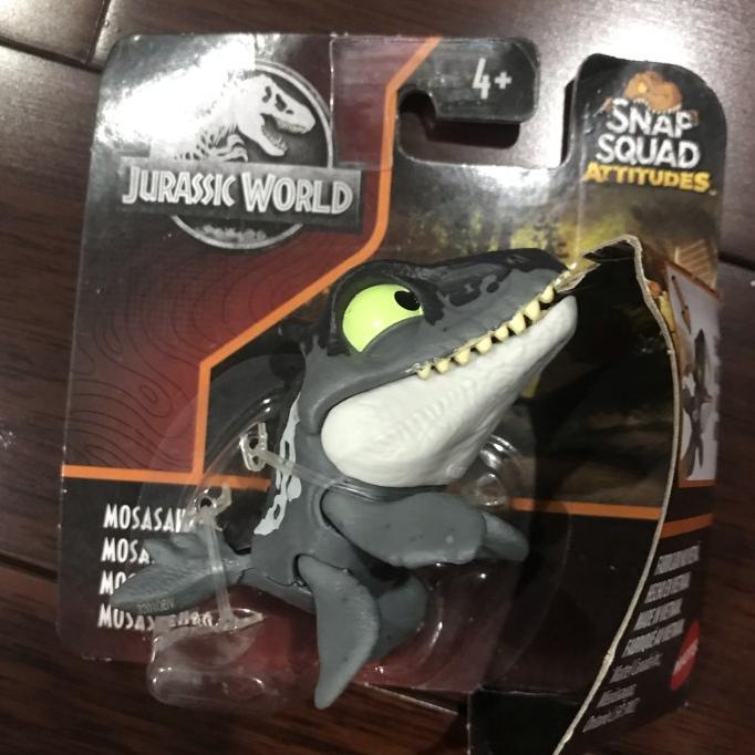 Jurrasic world wave 12 snap squad attitudes mosasaurus dark gray ver.