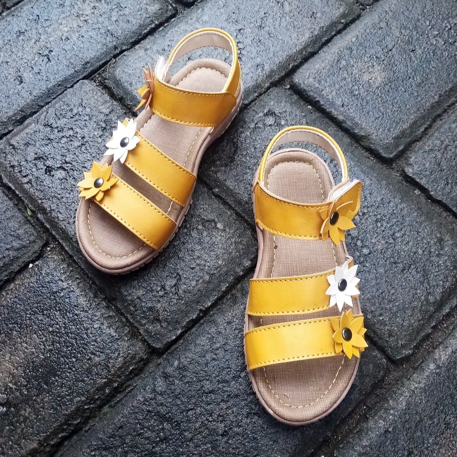 Sandal Let Anak 23-35 Sandal Motif Bunga Simple dan Lucu (Lolita 01)