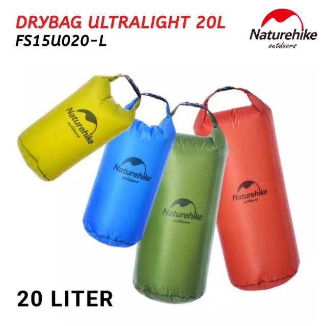 DRY BAG ULTRALIGHT NATUREHIKE 20L FS15U020-L DRYBAG CAMPING HIKING WATERPROOF BAG KANTONG WATERPROOF