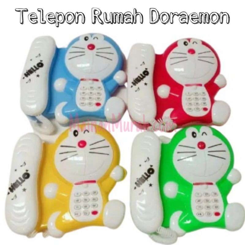 Telepon Rumah Doraemon ,Telepon Rumah Karakter Mainan Elektronik Anak