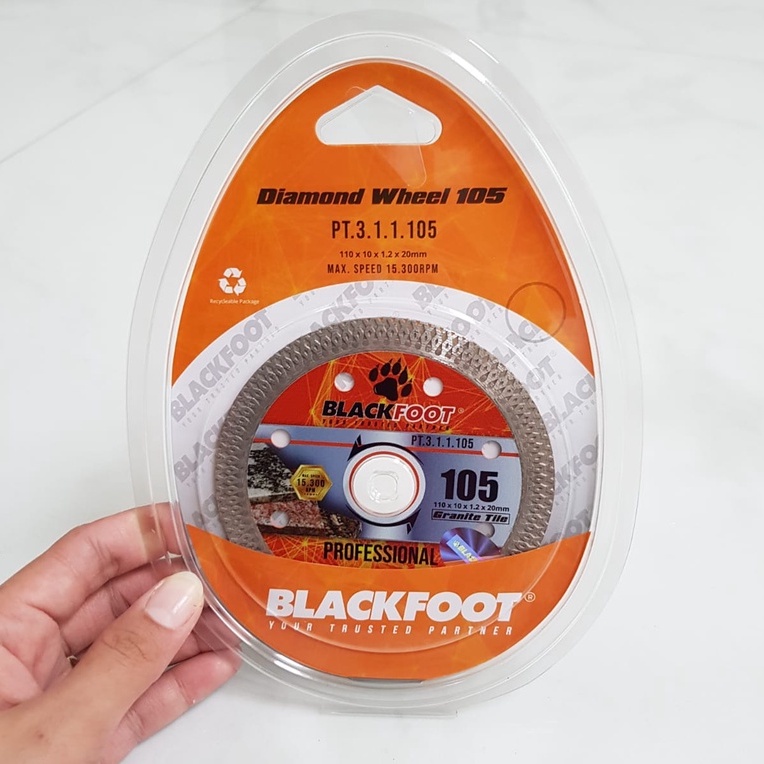 Mata Potong Keramik BLACKFOOT 4in Superthin - Diamond Wheel Turbo Granit Marmer 4 Tegel 105 mm 4&quot;