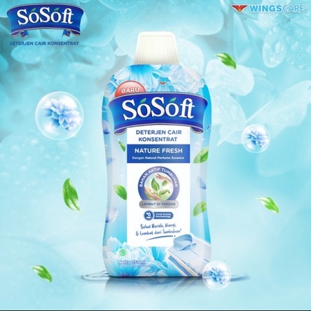 SoSoft Deterjen Cair Konsentrat Nature Fresh 750 ml - Botol