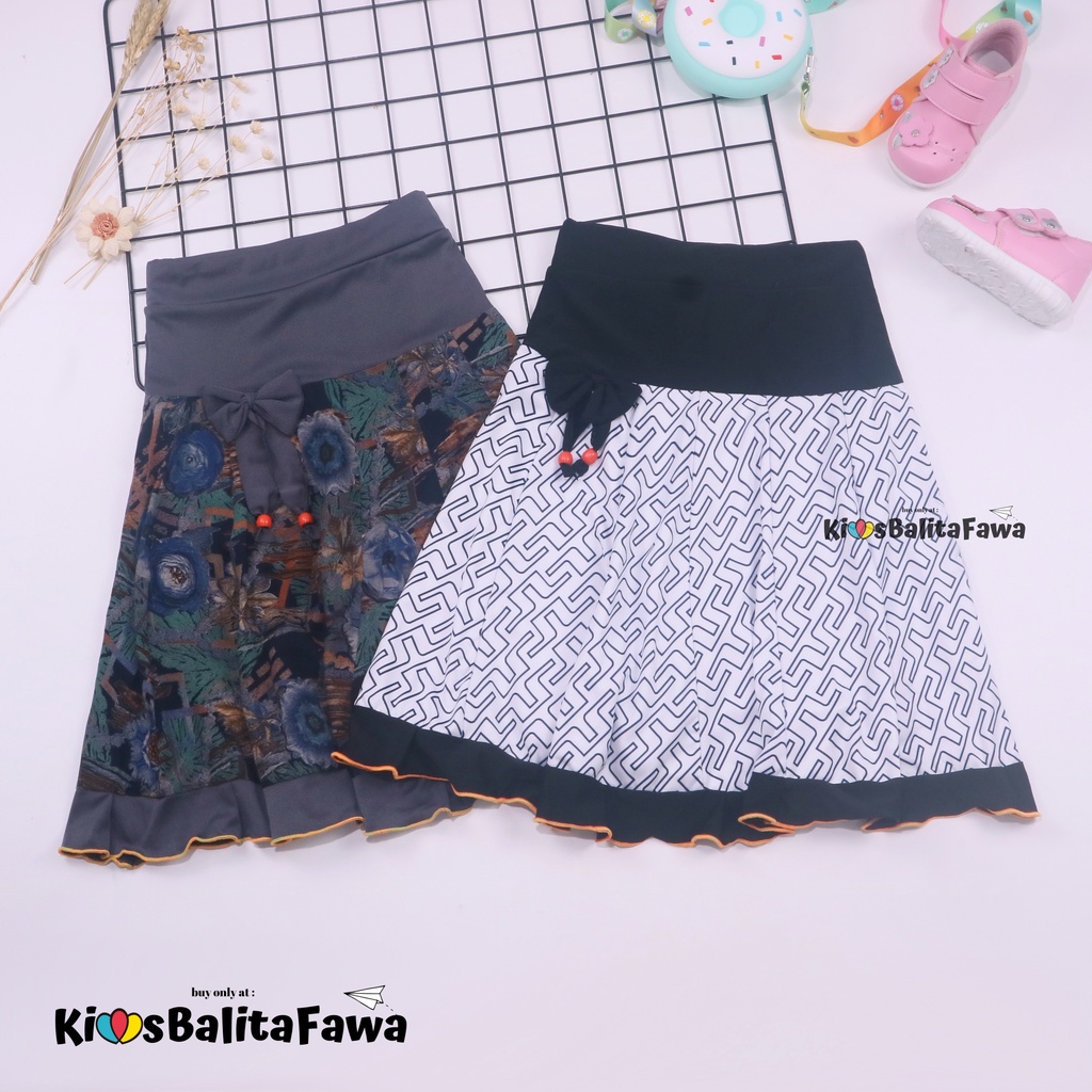 Rok Pita Amanda uk. 7-9 Tahun / Rok Anak Perempuan Motif Rempel Bawahan Cewek Batik