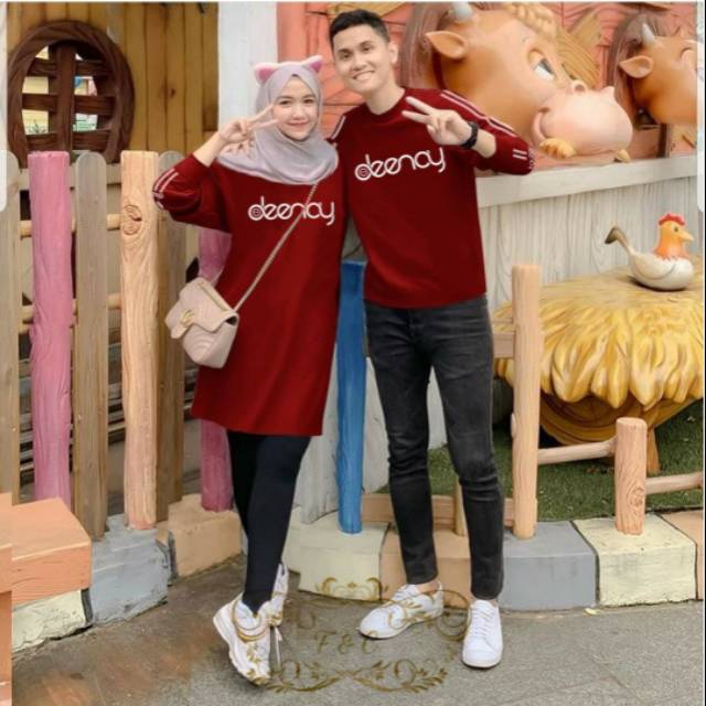 Dress Kaos Gamis Muslim Couple Lucu cl