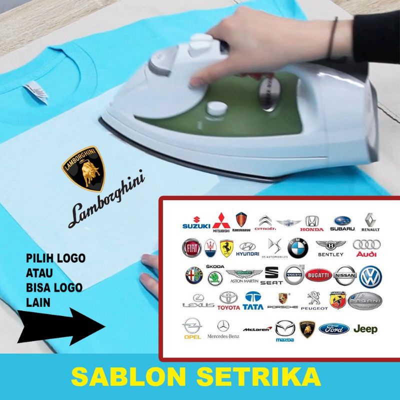 

STICKER SABLON DTF EDISI LOGO BRAND MOBIL SABLON SETRIKA