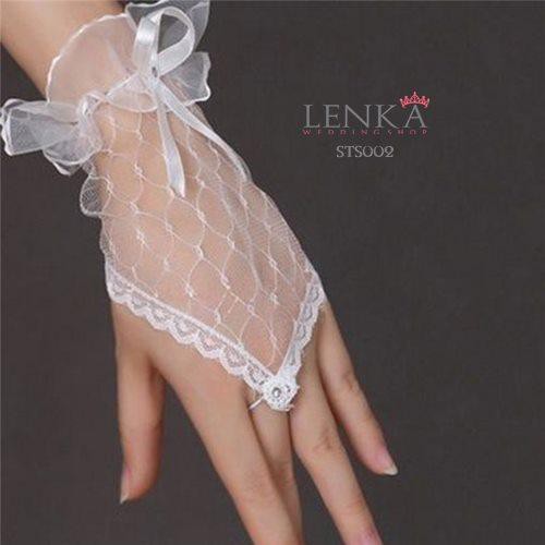 [BEST SELLER] SARUNG TANGAN PENDEK JARING PENGANTIN PESTA WANITA SHORT GLOVES STS002