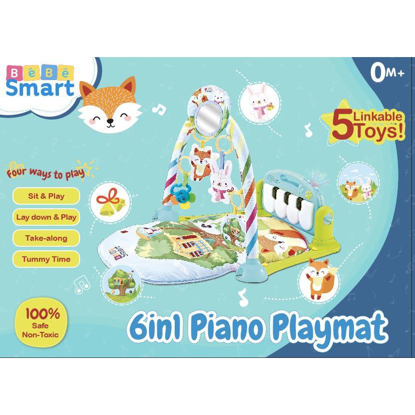 bebe smart 6 in 1 piano play gym