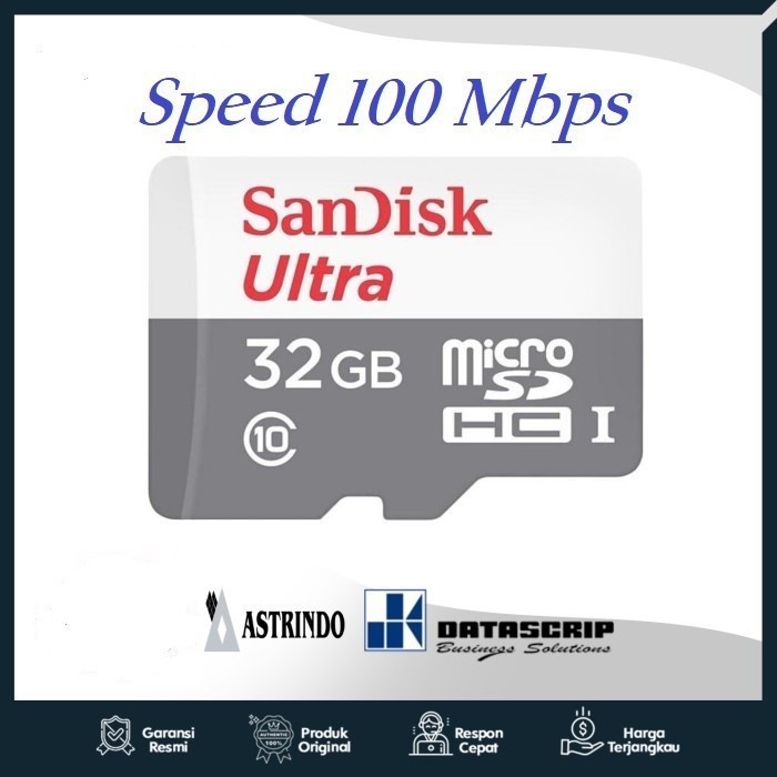 SANDISK ULTRA MICRO SD 32 GB 80 MBPS CLAS 10 ORIGINAL