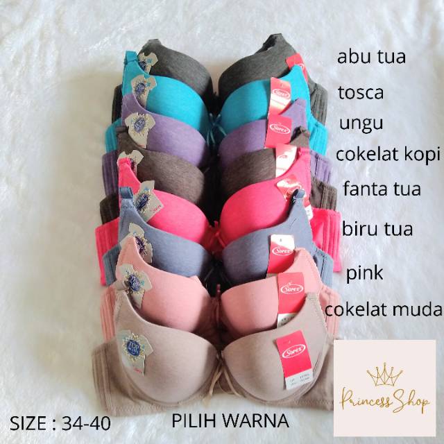 Bra Sorex Kawat 11105 Busa Sedang Cup Besar Size 36-42 Kait 3 / Bra Sorex 11105 / Bh Sorex 11105 /Bh Kaos 11105 / Bh Melange 11105