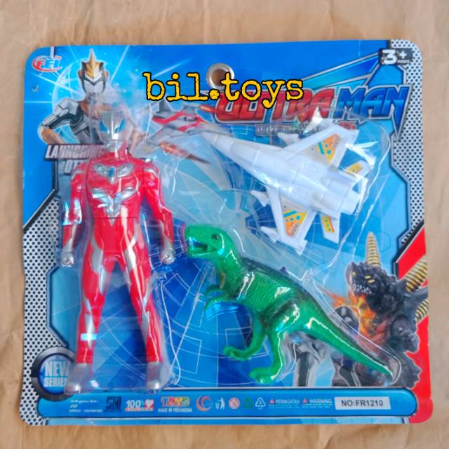 MAINAN ULTRAMAN SET DINOSAURUS DAN PESAWAT