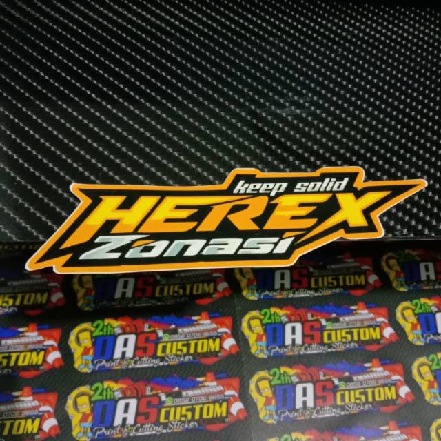 STICKER HEREX , HEREX ZONASI ,bahan orajet + laminasi glossy tebal