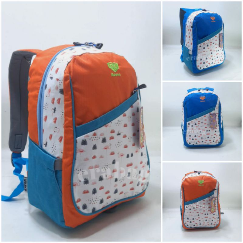 Tas ransel sekolah anak perempuan Raven original 710084 Rain Cover