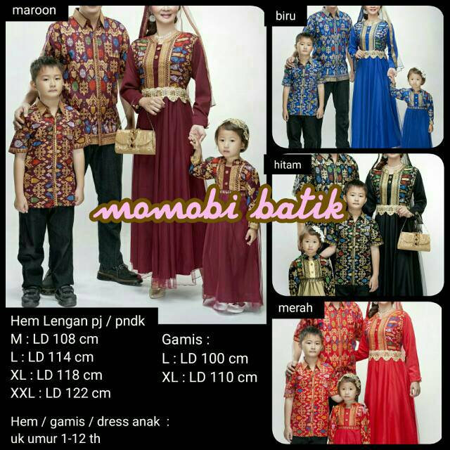  BATIK  COUPLE SARIMBIT KELUARGA GAMIS SYARI BAJU  MUSLIM 