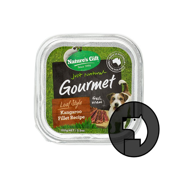 

natures gift gourmet 100 gr dog kangaroo fillet recipe loaf style