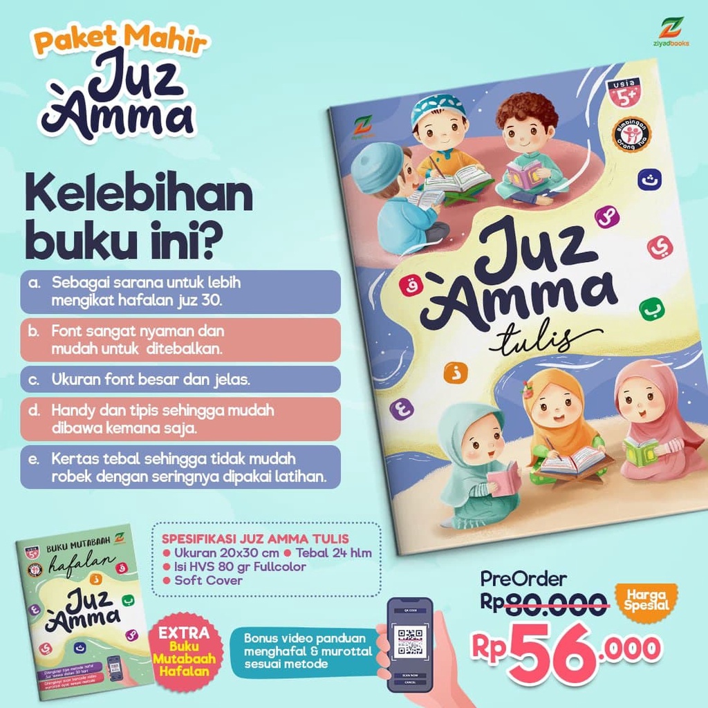 Paket Mahir Menghafal dan Menulis Juz Amma 3 in 1 (Ziyad)