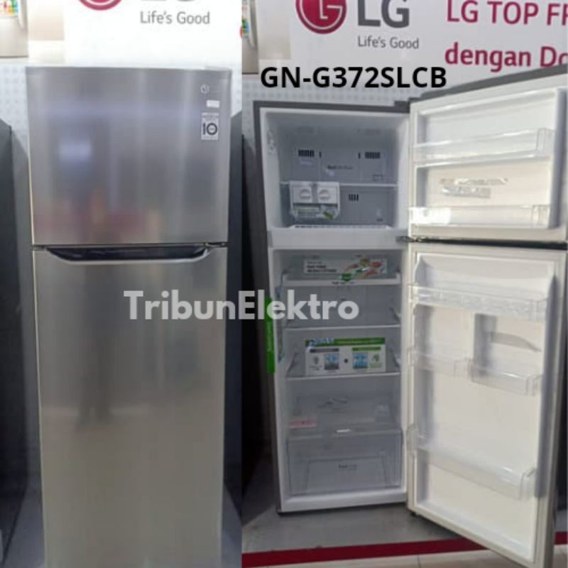 Kulkas LG 2 Pintu Door Cooling Inverter GNG 372 SLCB