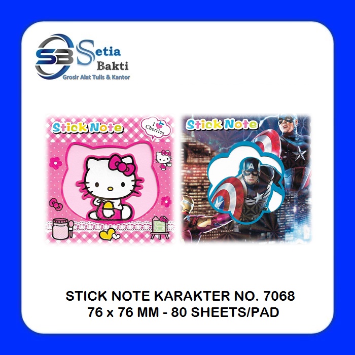 

UNI-T Stick Note - Sticky Notes Karakter 76 x 76mm isi 80 Lembar
