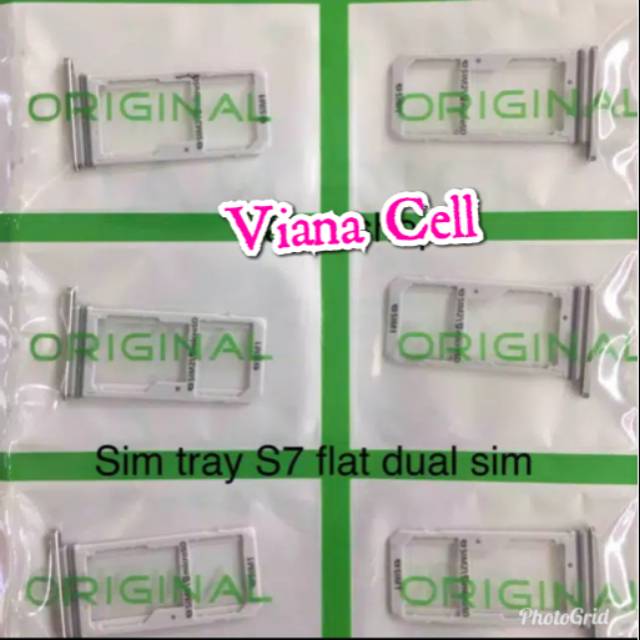 SIM TRAY SIMTRAY SIM LOCK SLOT HOLDER TEMPAT KARTU SIM SAMSUNG S7 FLAT G930F DUAL SIM ORI
