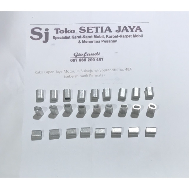 Crimp ferrule alumunium 4mm/ ferol sling wire rope / klem kawat sling
