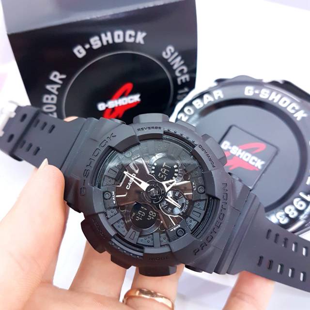 Jam Tangan Pria Casio G-Shock GA 120 GA-120BB-1A Dual Display Movement Sport