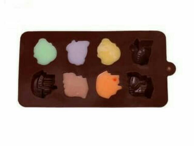 Cetakan coklat puding pesawat kapal transportasi silicone mold