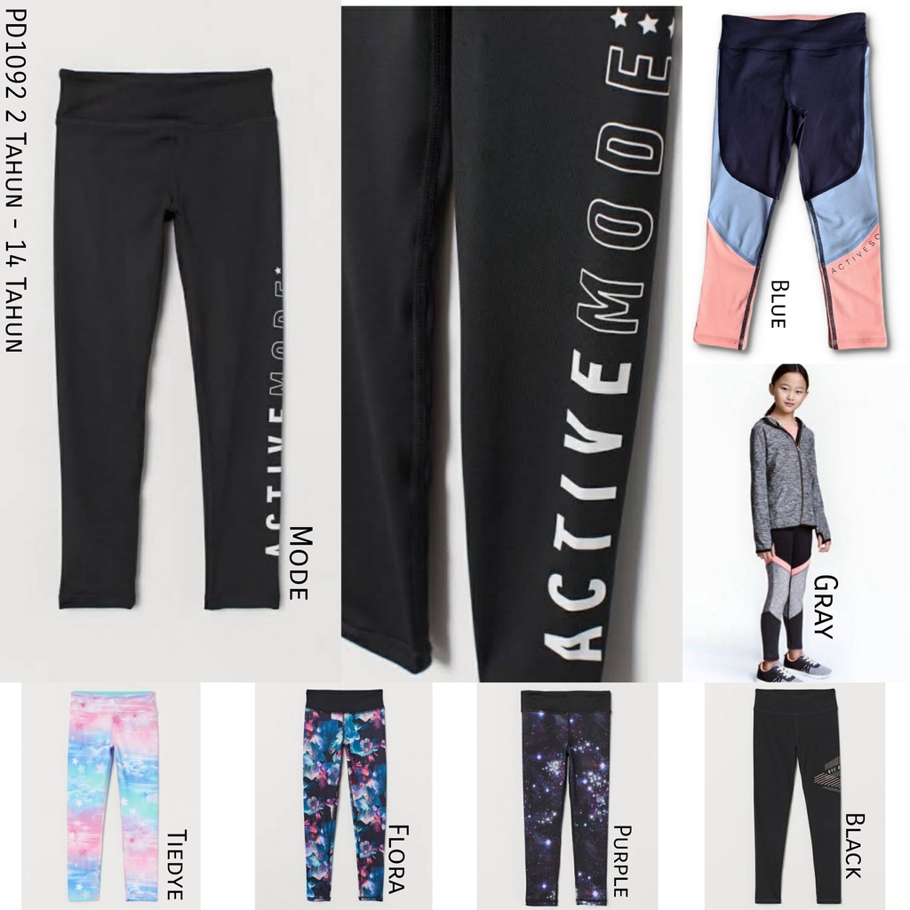 PD1092 Hm Sport Legging Anak Mode Blue