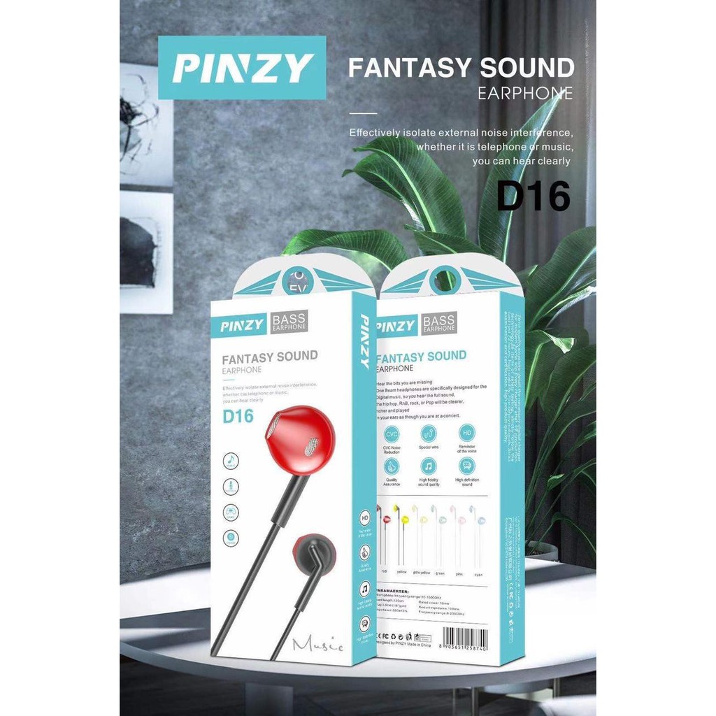 Headset - Earphone PINZY D16 Series Two Tone Colour