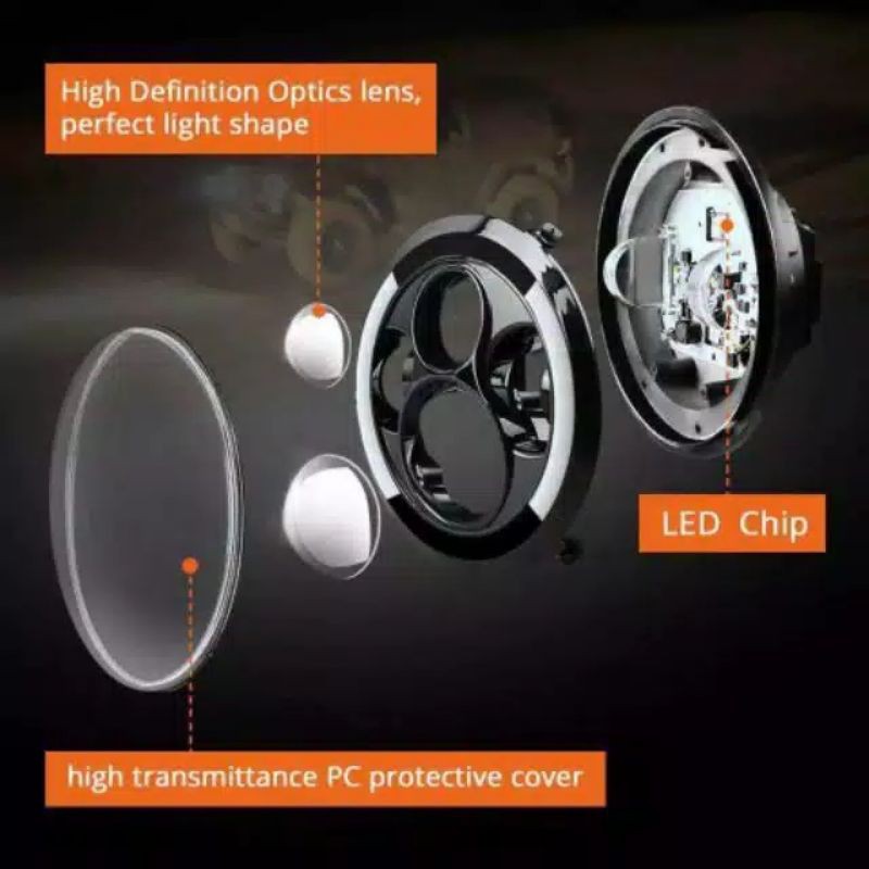 Lampu Daymaker LED RX KING CB 100 HARLEY Megapro Tiger Vixion new JEEP Motor Mobil