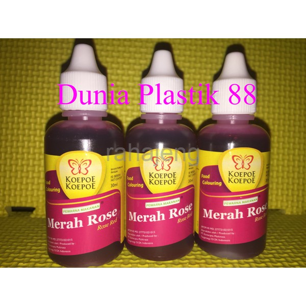 

@30ml PEWARNA cair makanan minuman food colouring MERAH ROSE PINK kupu