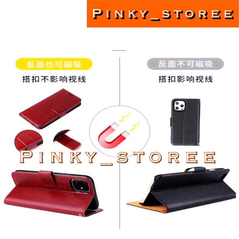 LEATHER CASE KULIT OPPO A78 5G/ A17K/ A17/ A16K/ A16E/ A95/ A76/ A74 4G/ A74 5G/ A55/ A16/ A15/ A15S/ A54/ A11K/ A12/ A1K/ A3S/ A5S/ A7 / LEATHER FLIPCOVER CASE DOMPET HP BAHAN KULIT/ BISA COD/ BAYAR DI TEMPAT
