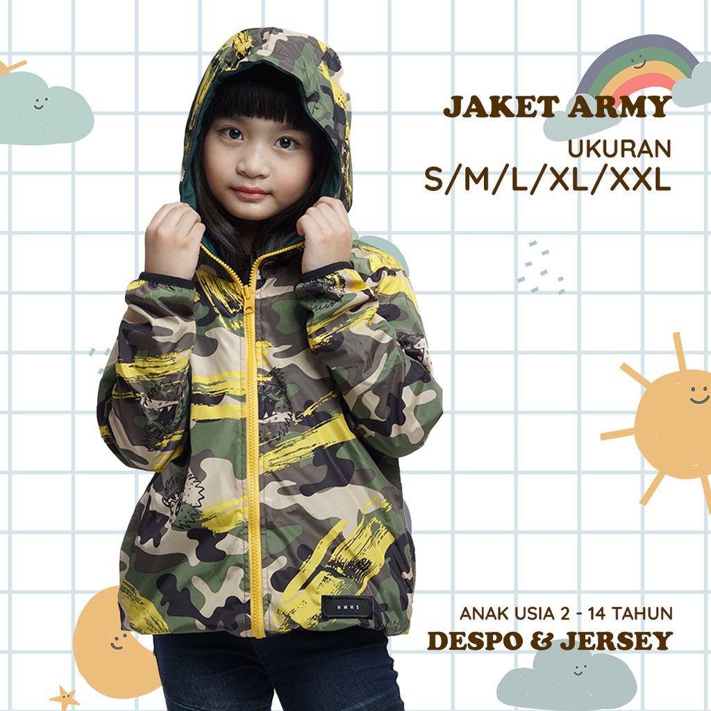 Jaket Parasut Anak Army