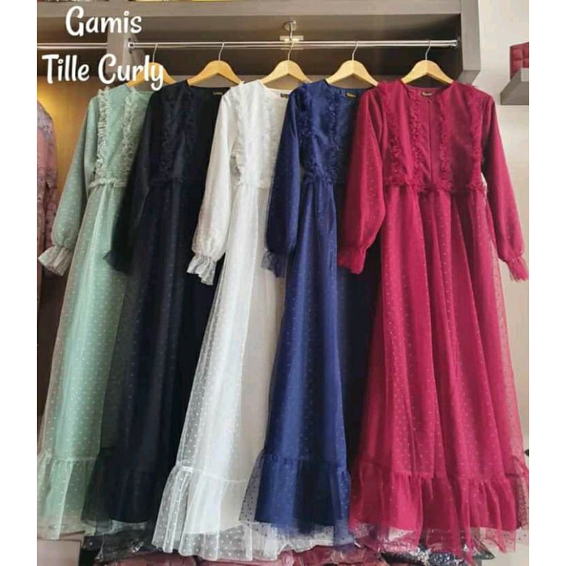 gamis muslim sabrina/gamis modern tile dot versi 2021 016
